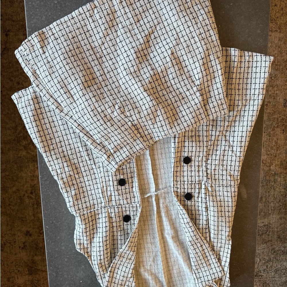 Chic Black and White Plaid Vest and Skirt Set - Picture 4 of 7